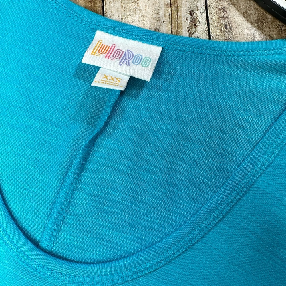 Bright Blue Tank Top (xxs vintage LuLaRoe LLR) - Picture 2 of 5